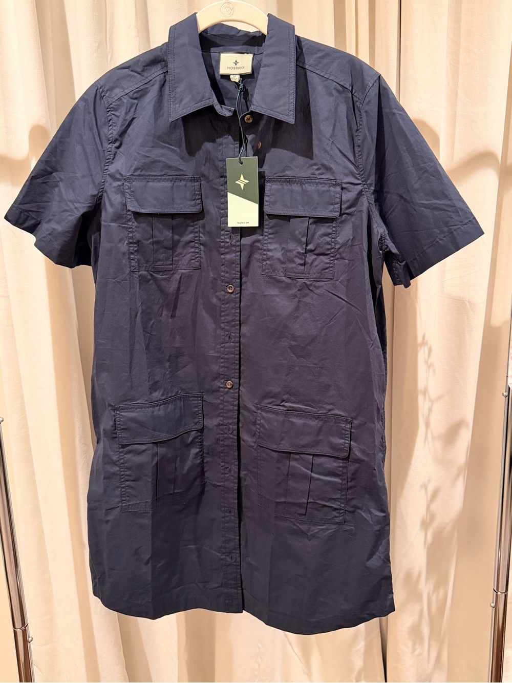 Tuckernuck Navy Short-Sleeve Utility Shirt Jacket
